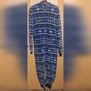 Unisex Blue Faux Fur Zip Up Jump Suit From SO Intimates Size XL.